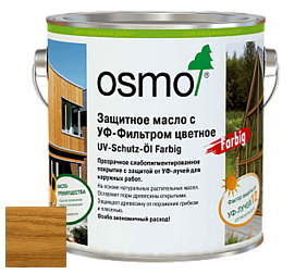 OSMO UV-Schutz-Öl Farbig / Защитное масло лазурь с УФ-фильтром цветное 424, 425, 426, 427, 428, 429, 431, 432 цвет 425 Дуб