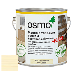 OSMO Hartwachs-Öl Original / Масло с твердым воском для деревянных полов и мебели 3011, 3032, 3062, 3065 цвет 3065 Бесцветное полуматовое