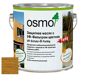 OSMO UV-Schutz-Öl Farbig / Защитное масло лазурь с УФ-фильтром цветное 424, 425, 426, 427, 428, 429, 431, 432 цвет 432 Дуб светлый