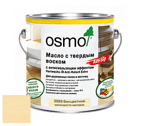 OSMO Hartwachs-Öl Anti-Rutsch / Масло с твердым воском с антискользящим эффектом 3088-3089  цвет 3089 Бесцветный шелковисто-матовый R11 Anti-Rutsch Extra