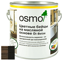 OSMO Öl-Beize / Цветные бейцы (цветное грунтовочное масло) 3501, 3512, 3514, 3516, 3518, 3519, 3541, 3543, 3564, 3590 цвет 3590 Черный прозрачный