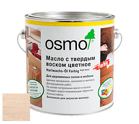 OSMO Hartwachs-Öl Farbig / Масло с твердым воском цветное 3040, 3041, 3067, 3071, 3072, 3073, 3074, 3075 цвет 3040 Белый