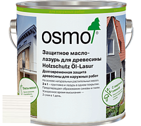 OSMO масло-лазурь Holzschutz Öl-Lasur 700, 702, 703, 706, 707, 708, 710, 712, 727, 728, 729, 900, 903, 905, 701, 731, 732, 906, 907 цвет 900 Белый