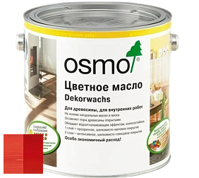 OSMO Dekorwachs Intensive Töne / Цветные масла серии "Интенсив" 3104, 3105, 3125, 3131, 3132, 3169, 3172, 3181, 3186, 3188 цвет 3104 Красный