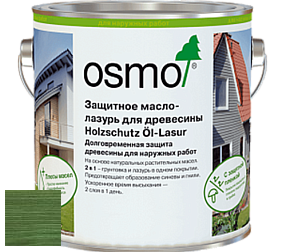 OSMO масло-лазурь Holzschutz Öl-Lasur 700, 702, 703, 706, 707, 708, 710, 712, 727, 728, 729, 900, 903, 905, 701, 731, 732, 906, 907 цвет 729 Темно-зеленый
