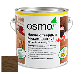 OSMO Hartwachs-Öl Farbig / Масло с твердым воском цветное 3040, 3041, 3067, 3071, 3072, 3073, 3074, 3075 цвет 3075 Черный